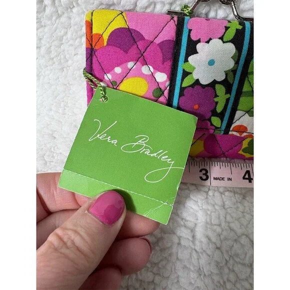 Vera Bradley Wallet Womens One Size Multicolor Floral Quilted Kisslock - Picture 2 of 7